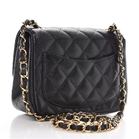 chanel square mini in black caviar|CHANEL Caviar Quilted Mini Square Flap Black .